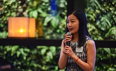 alumna speaking