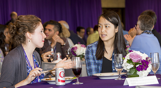 A mentorship pair at lunch