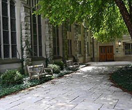 Garden outside Alice Millar Chapel
