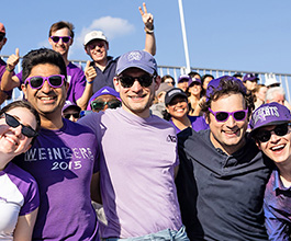 Alumni at Homecoming football game