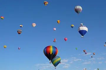 hot air balloons in the sky