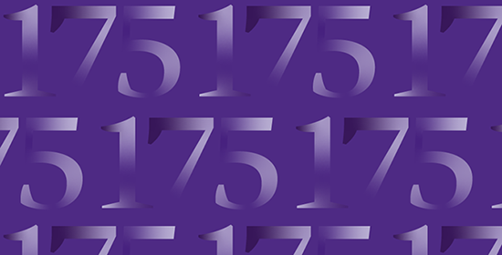 Northwestern 175th graphic banner